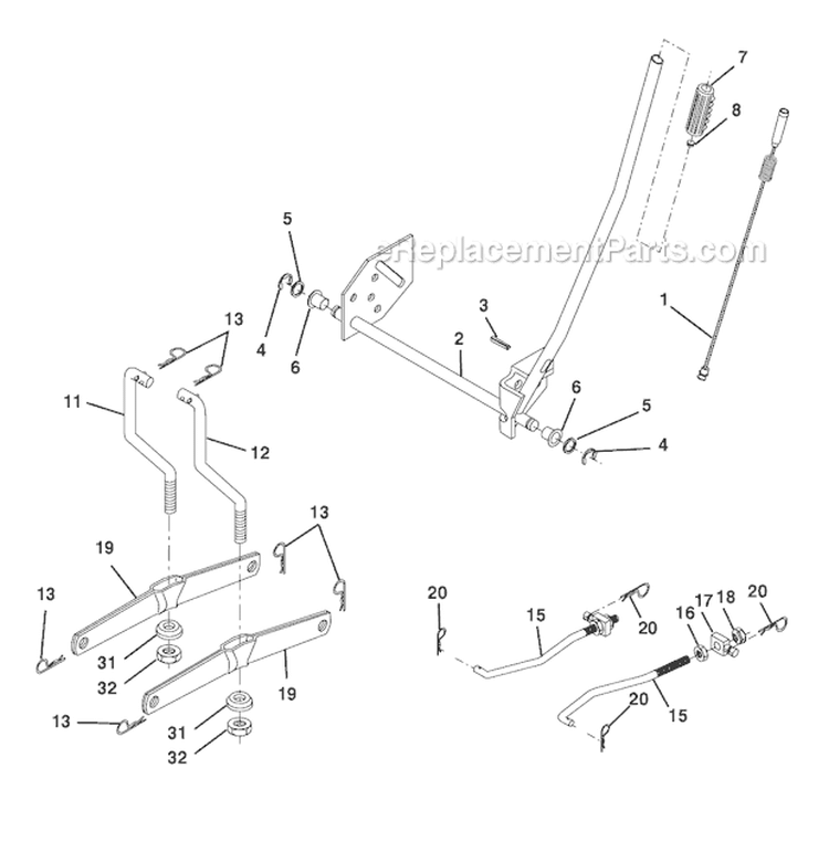 Page I Diagram and Parts List for WE12538K  Weed Eater Lawn Tractor